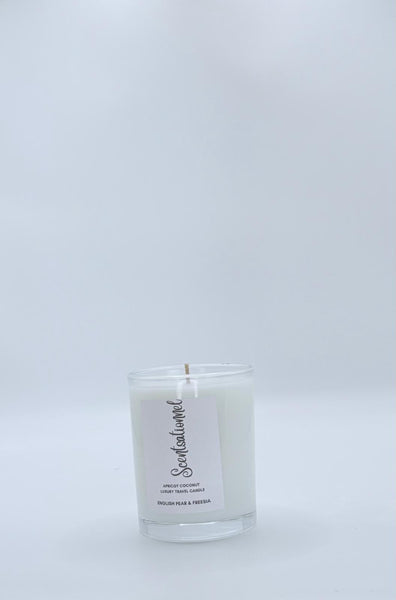 Apricot Coconut Luxury Travel candle - English Pear & Freesia