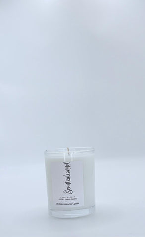 Apricot Coconut Luxury Travel candle - Lavender Moonflower