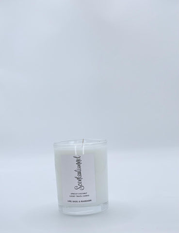 Apricot Coconut Luxury Travel candle - Lime, Basil & Mandarin