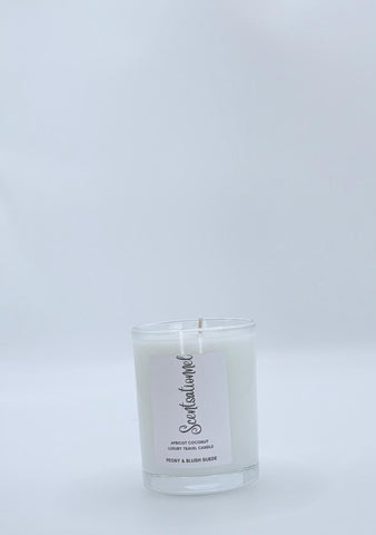 Apricot Coconut Luxury Travel candle - Peony & Blush Suede