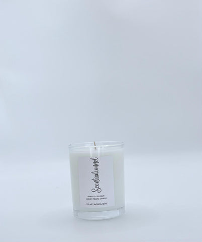 Apricot Coconut Luxury Travel candle - Velvet Rose & Oud