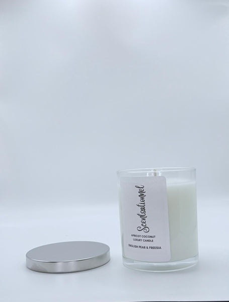 Apricot Coconut Luxury Candles - English Pear & Freesia