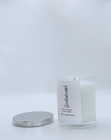 Apricot Coconut Luxury candles - Peony & Blush Suede